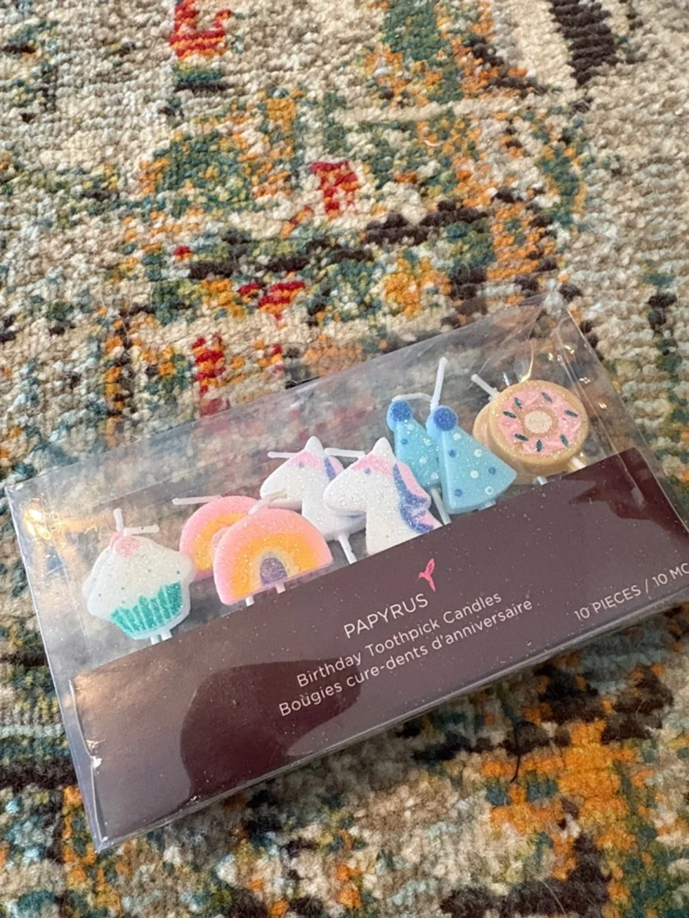 🆕Papyrus Unicorns And Rainbows Cake Candles